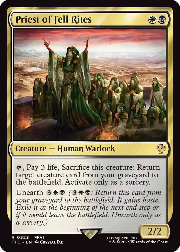 Priest of Fell Rites (Surge Foil) [FINAL FANTASY Commander]