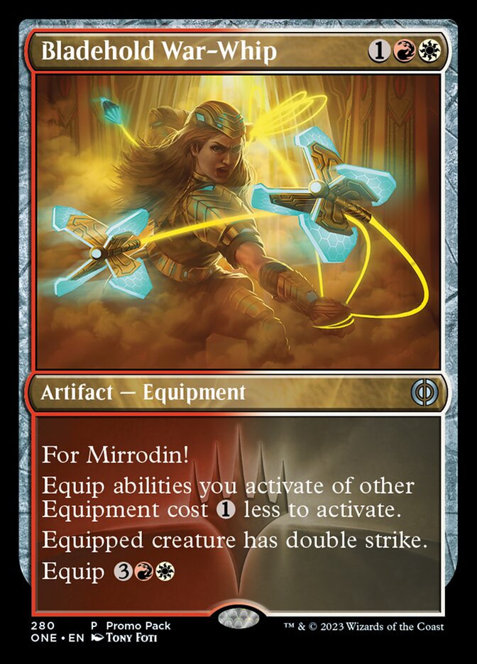 Bladehold War-Whip (Promo Pack) [Phyrexia: All Will Be One Promo Pack]
