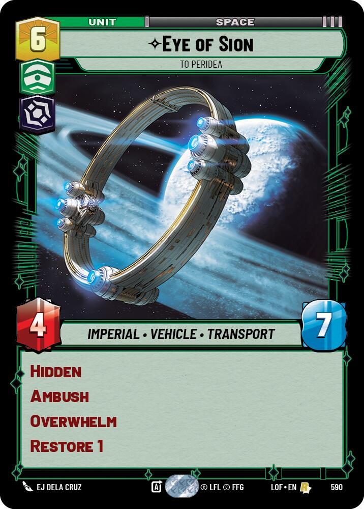 Eye of Sion (590) - To Peridea (Foil) (590) [Legends of the Force]