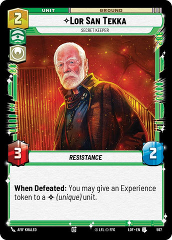 Lor San Tekka (597) - Secret Keeper (Foil) (597) [Legends of the Force]