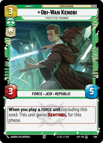 Obi-Wan Kenobi (598) - Protective Padawan (Foil) (598) [Legends of the Force]