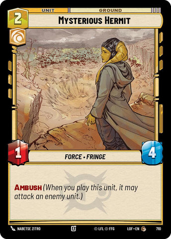 Mysterious Hermit (710) (Foil) (710) [Legends of the Force]