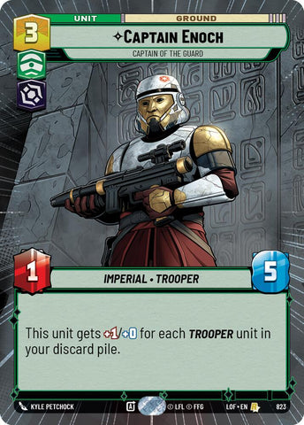 Captain Enoch (823) - Captain of the Guard (Hyperspace Foil) (823) [Legends of the Force]