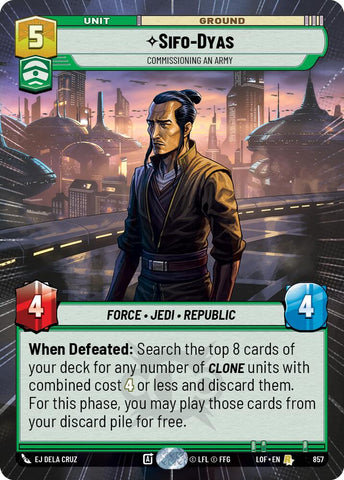 Sifo-Dyas (857) - Commissioning An Army (Hyperspace Foil) (857) [Legends of the Force]
