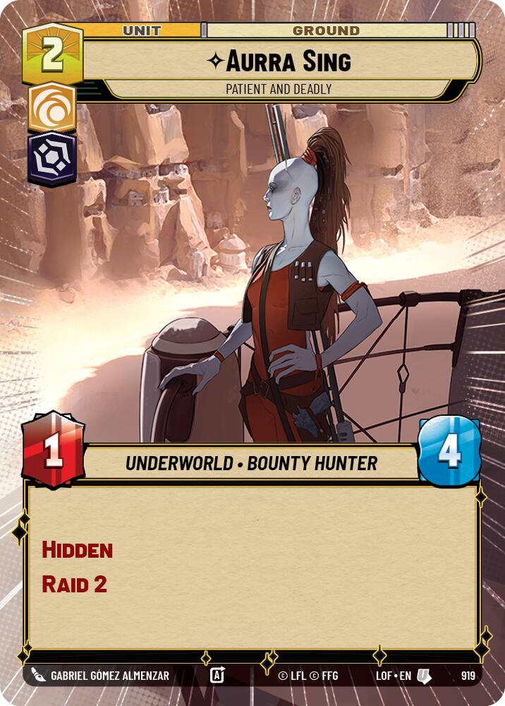 Aurra Sing (919) - Patient and Deadly (Hyperspace Foil) (919) [Legends of the Force]