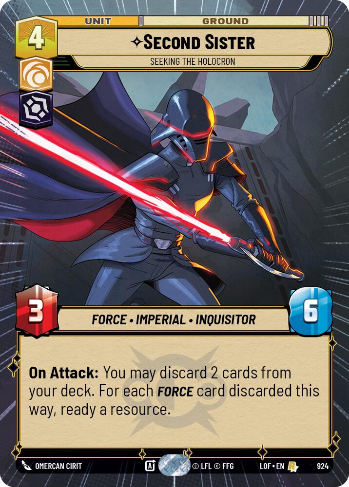Second Sister (924) - Seeking the Holocron (Hyperspace Foil) (924) [Legends of the Force]