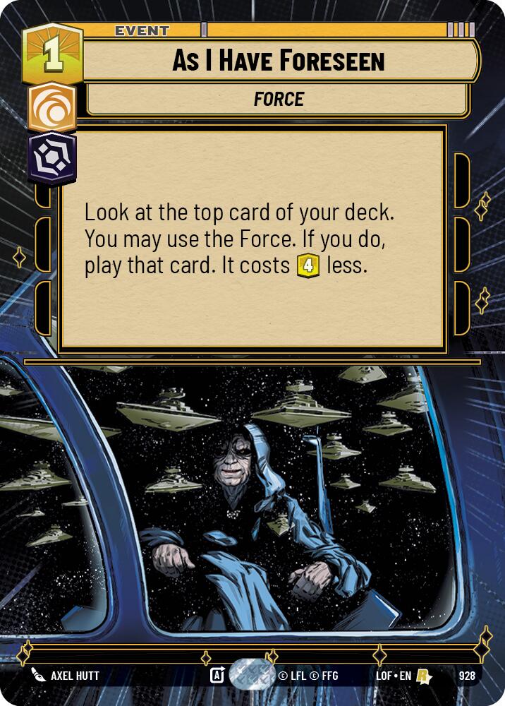 As I Have Foreseen (928) (Hyperspace Foil) (928) [Legends of the Force]