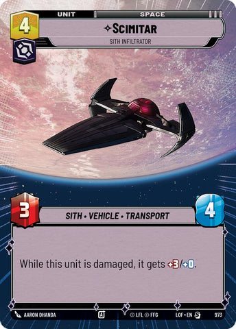 Scimitar (973) - Sith Infiltrator (Hyperspace Foil) (973) [Legends of the Force]