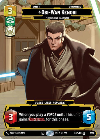 Obi-Wan Kenobi (1096) - Protective Padawan (Prestige Foil) (1096) [Legends of the Force]