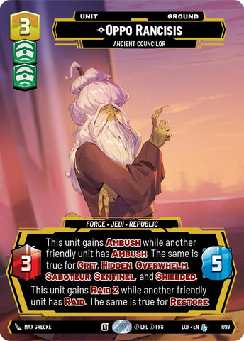 Oppo Rancisis (1099) - Ancient Councilor (Prestige Foil) (1099) [Legends of the Force]