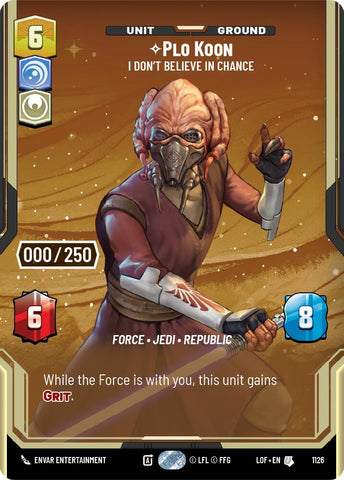 Plo Koon - I Don't Believe in Chance (1126) (Serialized) (1126) [Legends of the Force]