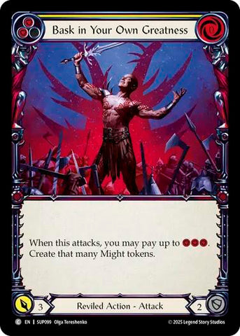 Bask in Your Own Greatness (Yellow) [SUP099] (Super Slam)  Rainbow Foil