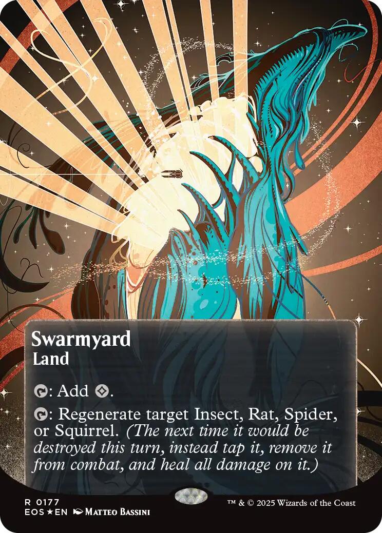 Swarmyard (0177) (Borderless) (Galaxy Foil) [Edge of Eternities: Stellar Sights]