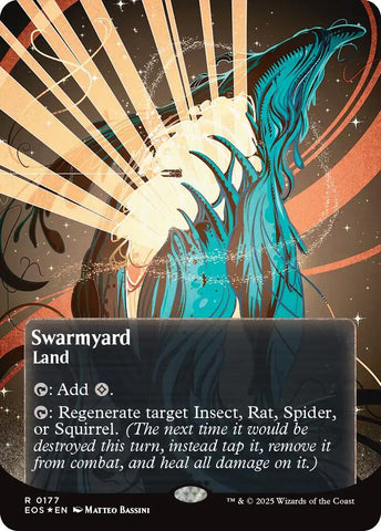 Swarmyard (0177) (Borderless) (Galaxy Foil) [Edge of Eternities: Stellar Sights]