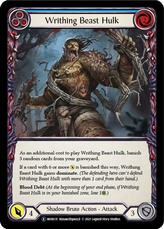 Writhing Beast Hulk (Blue) [U-MON131-RF] (Monarch Unlimited) Unlimited Rainbow Foil