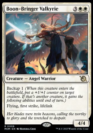 Boon-Bringer Valkyrie (Promo Pack) [March of the Machine Promo Pack]
