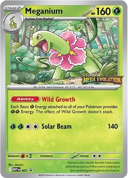 Meganium (001) [Mega Evolutions: Black Star Promos]