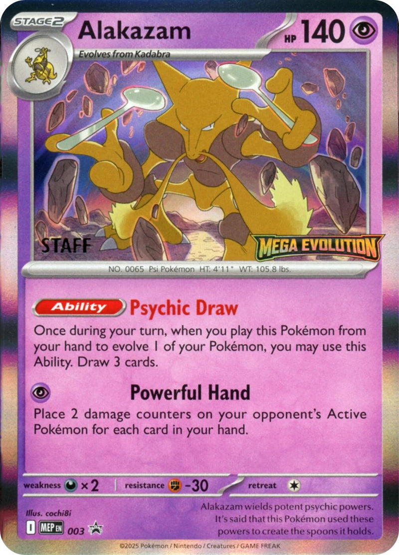 Alakazam (003) (Staff) [Mega Evolutions: Black Star Promos]