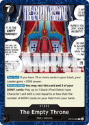 The Empty Throne [Carrying On His Will]