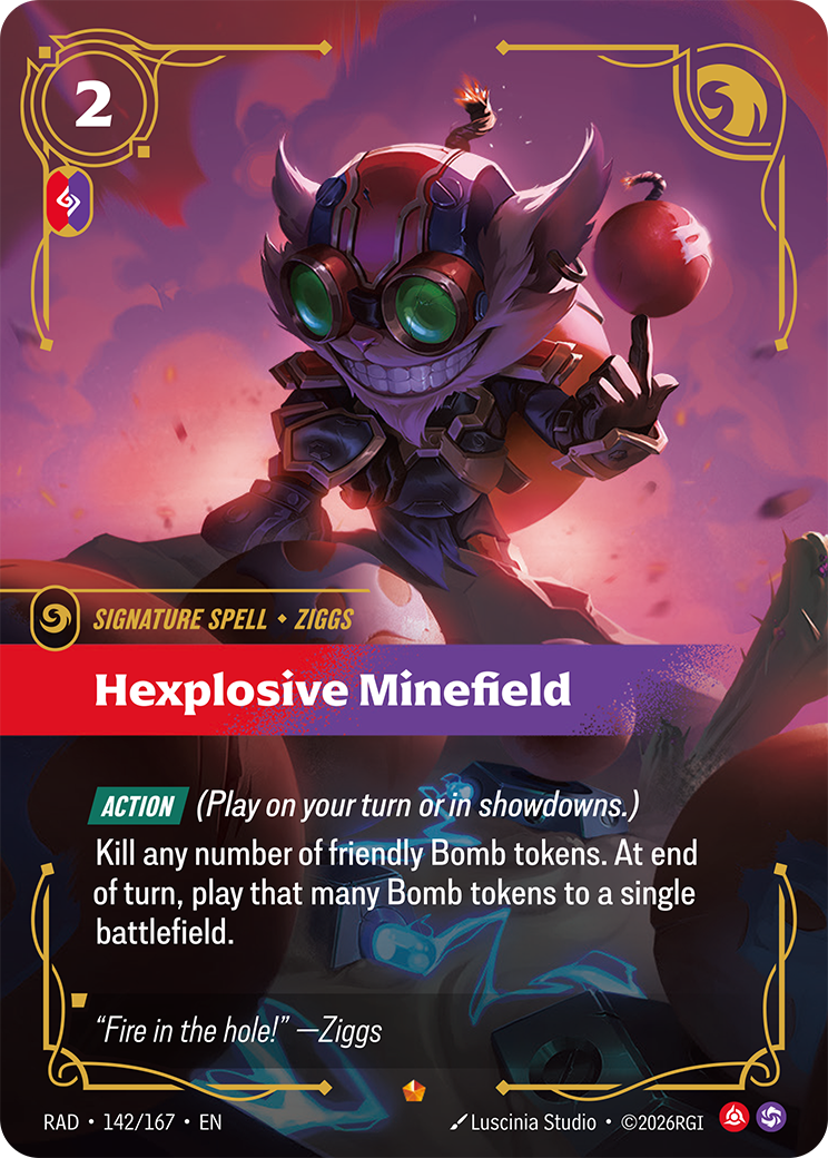 front of card Hexplosive Minefield [Radiance] 142/167