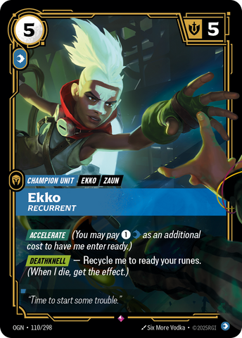 front of card Ekko, Recurrent [Origins] #110