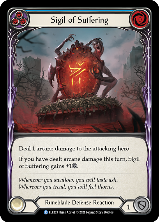 Sigil of Suffering (Blue) [ELE229] (Tales of Aria) 1st Edition Normal