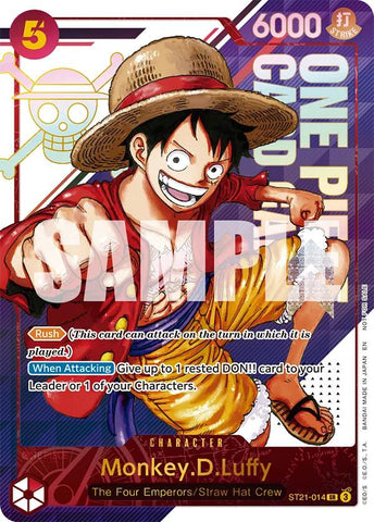 Monkey.D.Luffy (ST21-014) (3rd Anniversary Treasure Campaign Pack) [One Piece Promotion Cards]