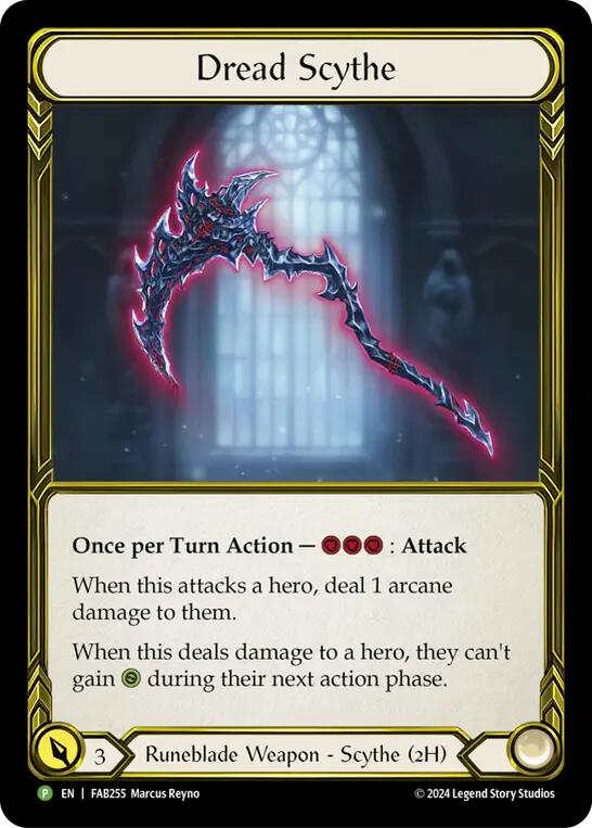 Dread Scythe (Golden) [FAB255] (Promo)  Cold Foil