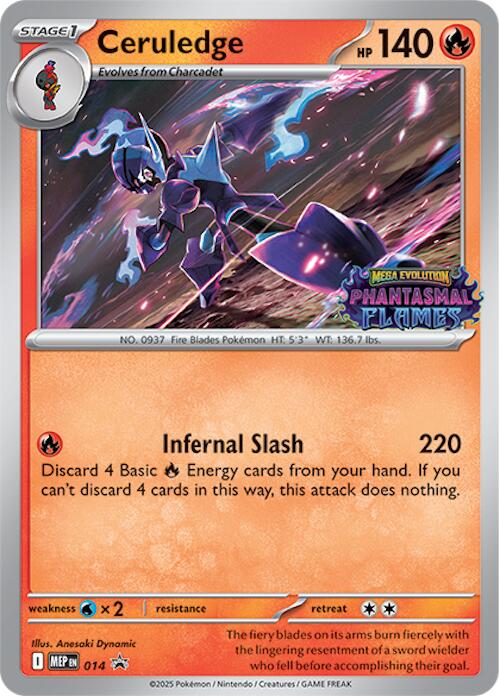 Ceruledge (014) (Prerelease) [Mega Evolutions: Black Star Promos]