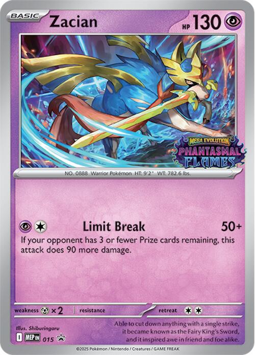 Zacian (015) (Prerelease) [Mega Evolutions: Black Star Promos]