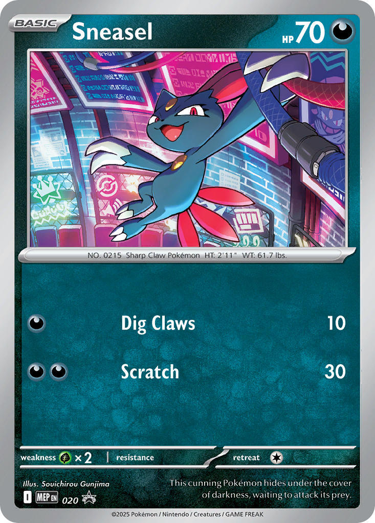 Sneasel (020) (Cosmos Holo) [Mega Evolutions: Black Star Promos]
