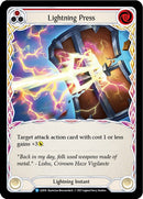 Lightning Press (Red) [LXI018] (Tales of Aria Lexi Blitz Deck) 1st Edition Normal