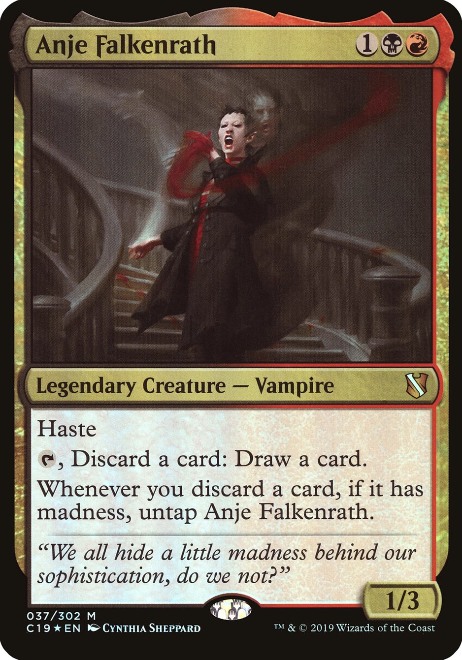 (Oversized) Anje Falkenrath [Commander 2019 Oversized]