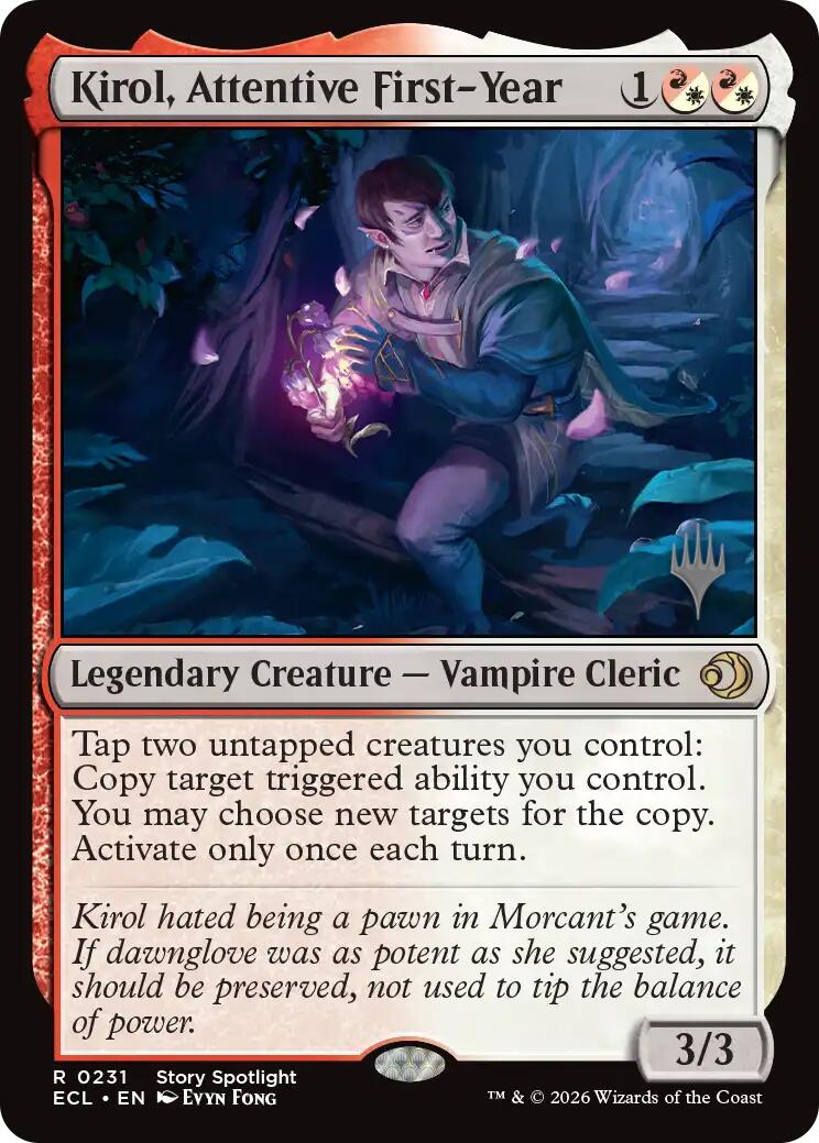 Kirol, Attentive First-Year [Lorwyn Eclipsed Promo Pack]