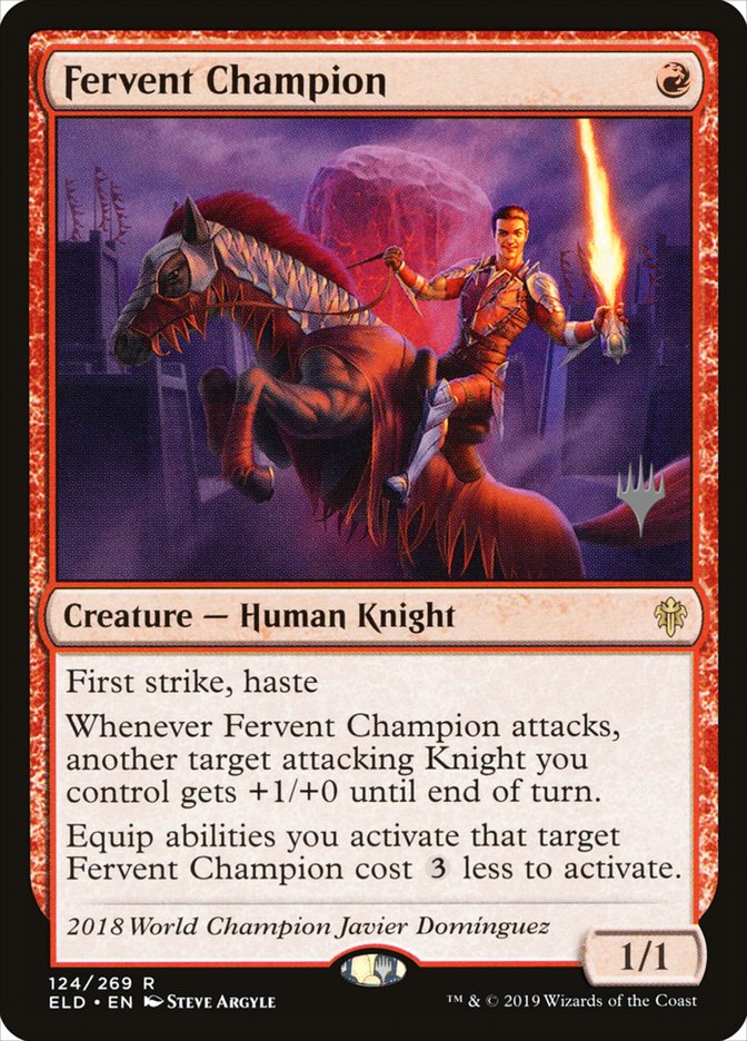Fervent Champion (Promo Pack) [Throne of Eldraine Promo Pack]