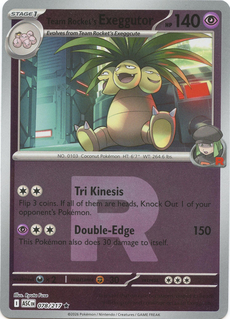 Team Rocket's exeggutor (078/217) (Team Rocket) [Mega Evolution: Ascended Heroes]