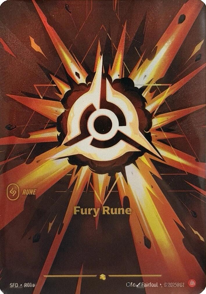 front of card Fury Rune (R01a) [Spiritforged] 