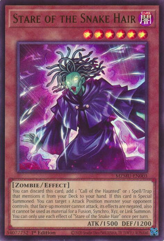 Stare of the Snake Hair [MZMU-EN003] Ultra Rare