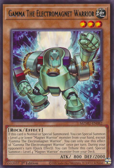Gamma The Electromagnet Warrior [MZMU-EN082] Rare