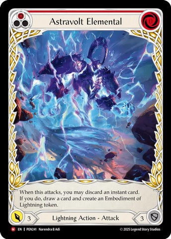 Astravolt Elemental (Red) (Extended Art) [PEN241] (Compendium of Rathe)  Rainbow Foil