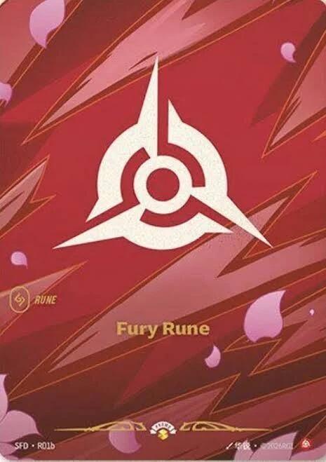 front of card Fury Rune (R01b) [Spiritforged] 