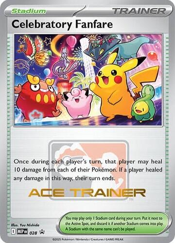 Celebratory Fanfare (028) (Ace Trainer) [Mega Evolutions: Black Star Promos]