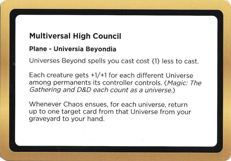 (Oversized) Multiversal High Council (Black Lotus Unknown Planechase) [Oversize Cards]