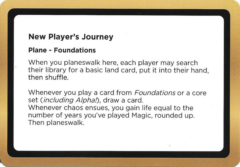(Oversized) New Player's Journey (Black Lotus Unknown Planechase) [Oversize Cards]