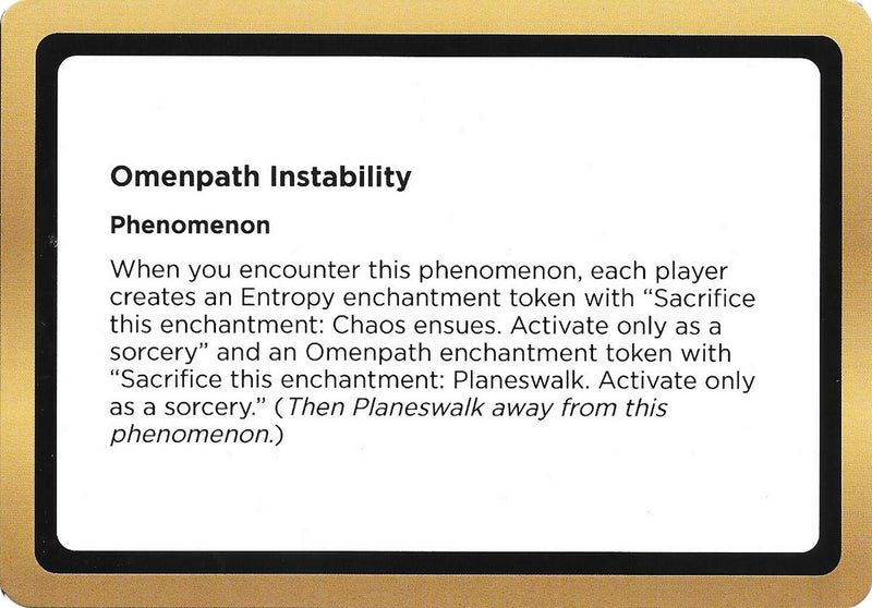 (Oversized) Omenpath Instability (Black Lotus Unknown Planechase) [Oversize Cards]