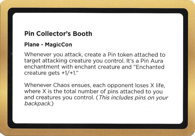 (Oversized) Pin Collector's Booth (Black Lotus Unknown Planechase) [Oversize Cards]