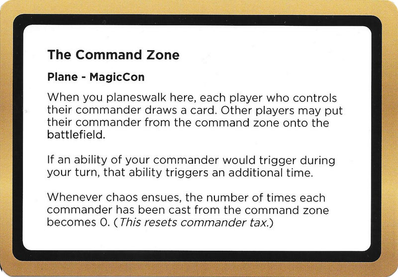(Oversized) The Command Zone (Black Lotus Unknown Planechase) [Oversize Cards]