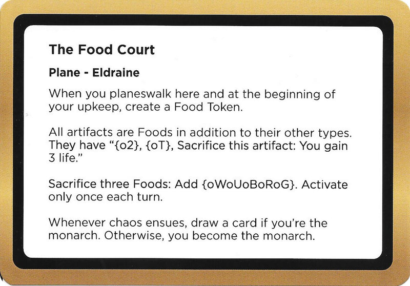 (Oversized) The Food Court (Black Lotus Unknown Planechase) [Oversize Cards]