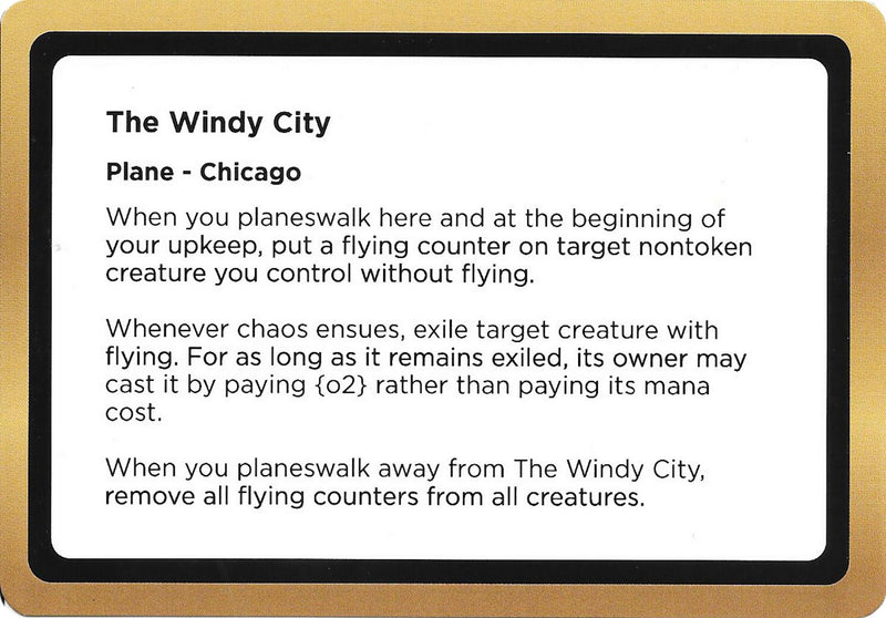 (Oversized) The Windy City (Black Lotus Unknown Planechase) [Oversize Cards]