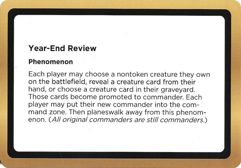 (Oversized) Year-End Review (Black Lotus Unknown Planechase) [Oversize Cards]